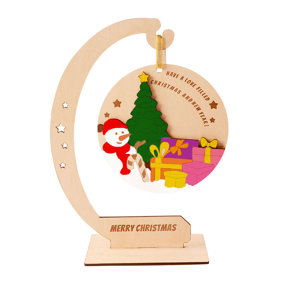 Glistening Christmas Disc Ornament