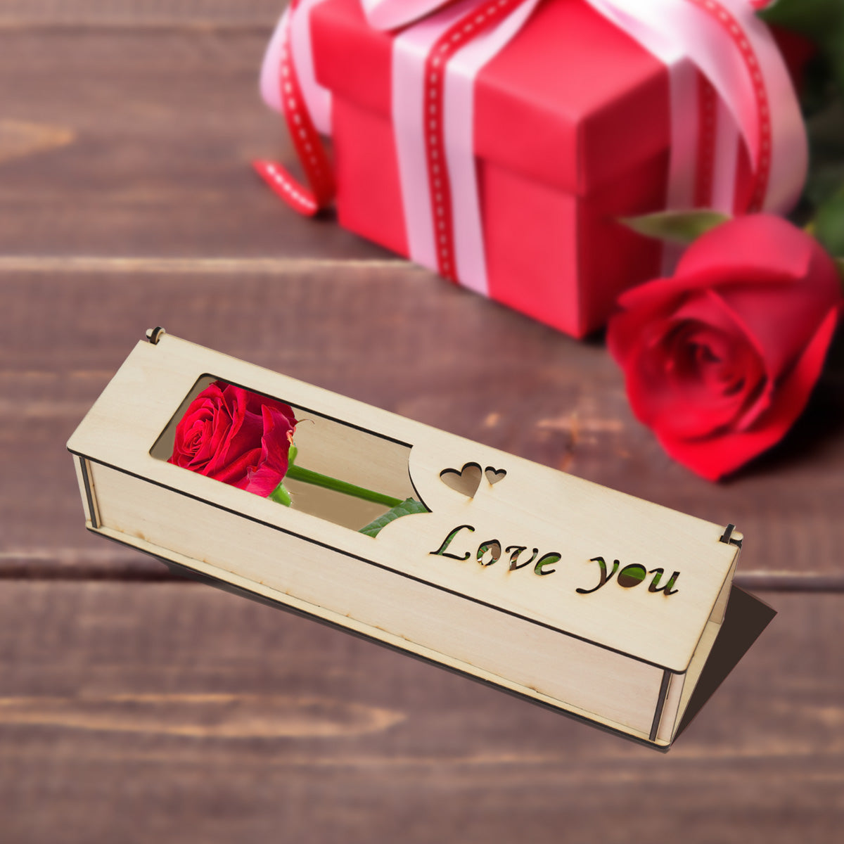 Valentine Rose Flower Gift Box